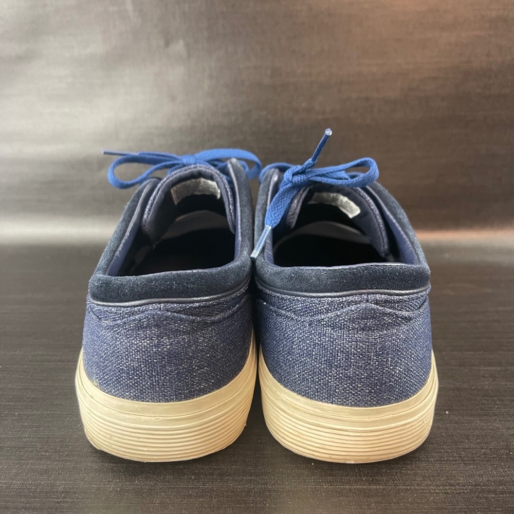 Polo Ralph Lauren Faxon Low Mens Size 9 Navy Blue Heathered Canvas Casual Shoes - Picture 5 of 9